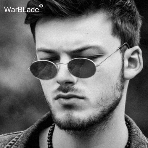 WarBLade Retro Oval Sunglasses Small Size Gold Mirror Round Sun Glasses Men Women Vintage Glasses Red Luxury Eyeglasses uv400