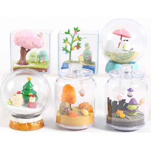 Sumikko Gurashi Four Seasons Terrarium PVC Figures Collectible Model Toys Gift 6pcs/set