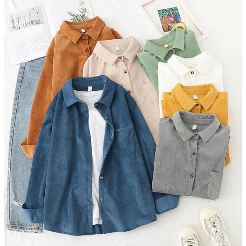 Женские вельветовые рубашки VDFHQJ China At AliExpress