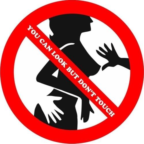 Funny YOU CAN LOOK BUT DON'T TOUCH Sexy Decal Car Sticker Anti-UV Waterproof Car Window Body Decorative Stickers Accessories