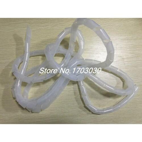 Electrical Wire Cable Protection 16mm Dia Tube Spiral Wrap Hose 4M White