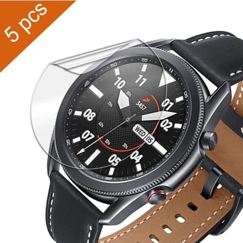 Galaxy watch 3 45mm Screen Protector for samsung galaxy watch 3 41mm 45mm TPU Clear Film Bubble Free Full Coverage soft bumper