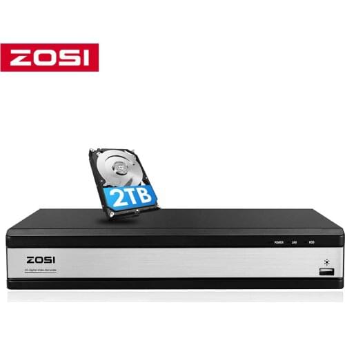 ZOSI HD 1080P 16CH DVR Surveillance Video Recorder H.264 P2P DVR Recorder Phone Monitoring For Camera Security System