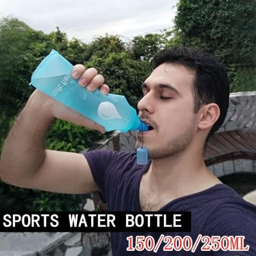 150 200 250ml Folding Outdoor Sports Water Bottle Climbing Picnic Camping Hiking Travel Running Riding Portable TPU Water Kettle