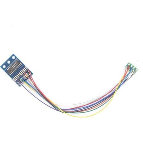 860046 21PIN/21MTC To 8PIN/NEM652 Harness adaptor with Speaker Wires for Dcc model train Railway/LaisDcc Brand