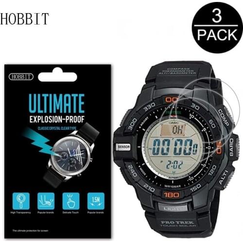 3Pack 5H Nano Explosion-proof Screen Protector For Casio Mens Trek PRG-270 PRG240T 300 650Y 600 600Y PRG-300 Watch Screen Film