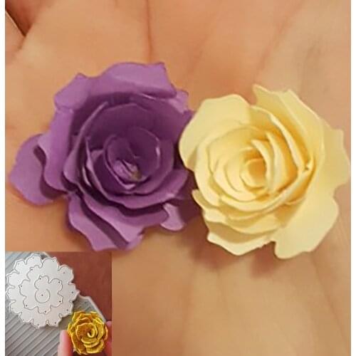Handcrafted rose 3D Flower frames, Metal cutting template for photo clippings, decorative paper for card making