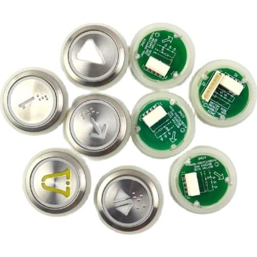 5pcs KONE Elevator Button KDS50 KDS300 Digital Arrow Braille Shiny Stainless Steel Button Lift Accessories AQ1H3