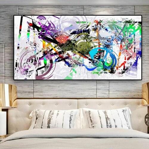Abstract Watercolor Oil Painting on Canvas Scandinavian Posters and Prints Cuadros On the Wall Pop Art Pictures For Living Room