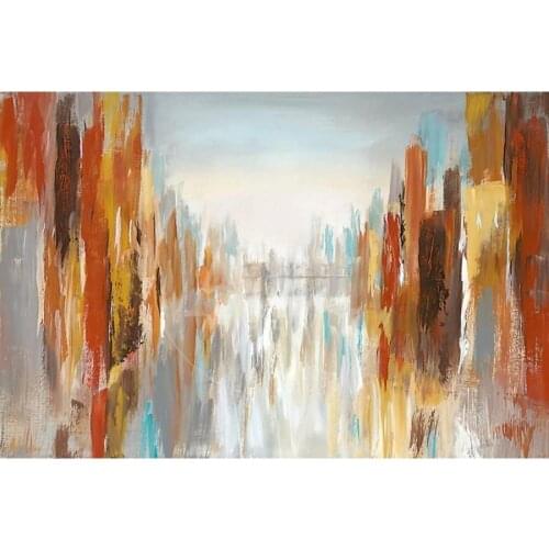 Abstract art oil paintings City Shadows modern canvas artwork Landscapes picture for living room wall decor oversized Gift