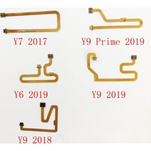 Fingerprint Sensor Home Button Touch ID Discern Connector Flex Cable For Huawei Y7 2017 y6 2019 y9 2018 y9 2019 y9 Prime 2019