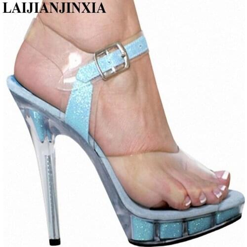 LAIJIANJINXIA 5 Inch High Heels Shoes Sexy 5 Color Fashion Shoes 13 CM High Heels Sandals Night Club Pole Dancing Sandals N-044