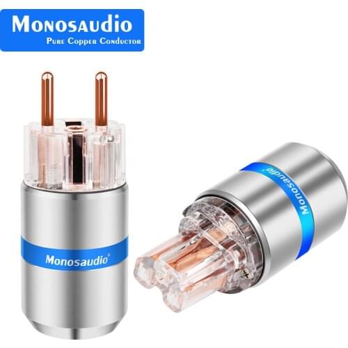 Monosaudio E107/F107 pure copper Schuko power plug hifi audio Schuko Plug Hifi EUR Power Plug IEC Connectors EU Power cable