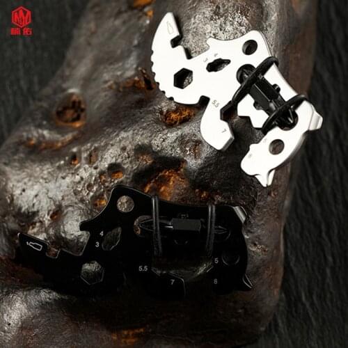 1PC EDC Multitool Portable Rhinoceros Shape Mini 14 In 1 Bicycle Repair Tool Card Screwdriver Wrench Opener Combination