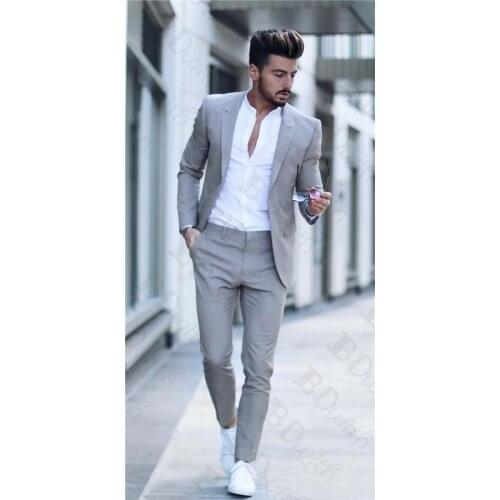 Men Suit Costume Wedding Suits For Men Peak Lapel 2 Pieces Slim Fit Suit Mens Formal Business Tuxedo Custom Made mens suit