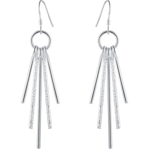 New Jewelry 925 Sterling Silver Earrings Tassel Earrings Woman Charm Jewelry Gift