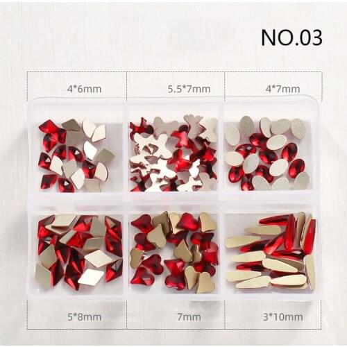 New Multi-Size Nail Rhinestones 3D Crystal AB DIY Nail Art Decorations crystal diamond gem 3D glitter Nail Beauty