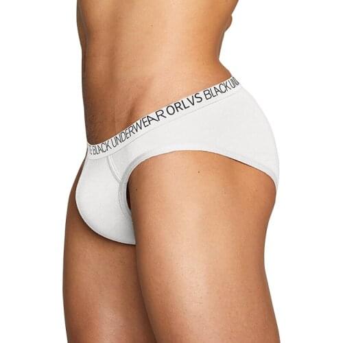 ORLVS Gay Sexy Men Briefs U Convex Cuecas Ropa Interior Man Underwear Modal Thin Lingerie Mens Panties Solid Underpants OR6103