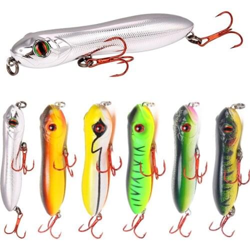Floating Wobbler Pencil Road Sub-bait Snake Head Simulation Road Sub-fishing Lure Fishing Bait Fishing Gear Japan Top Red Hook