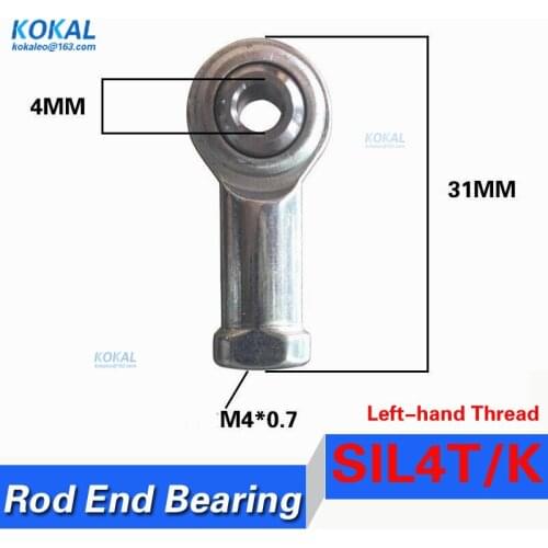 [SIL4P/K] minisize fish eye thread Rod Ends Joint Bearing with interal 4mm metric left hand female thread rod ends SIL4T/K PHSA4
