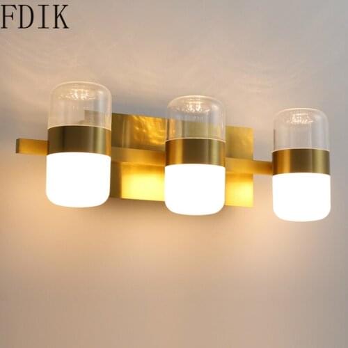 Scandinavian LED Wall Lamp Modern Rotatable Lights Luxury Living Room Background Dressing Table Bathroom Mirror Decor Lighting