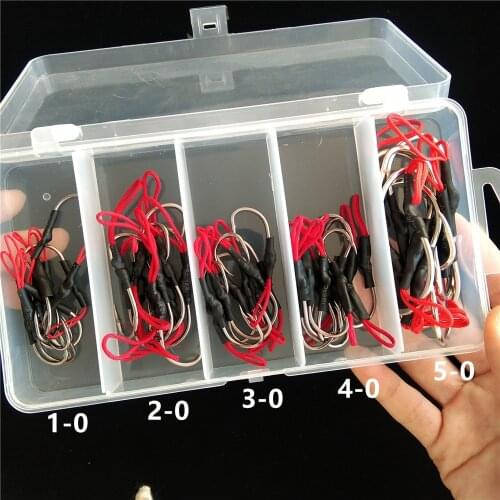50pcs 1/0 2/0 3/0 4/0 5/0 Slow Jigging Lure Hook Metal Jig Assist Jig Hook Saltwater Fishing Hook