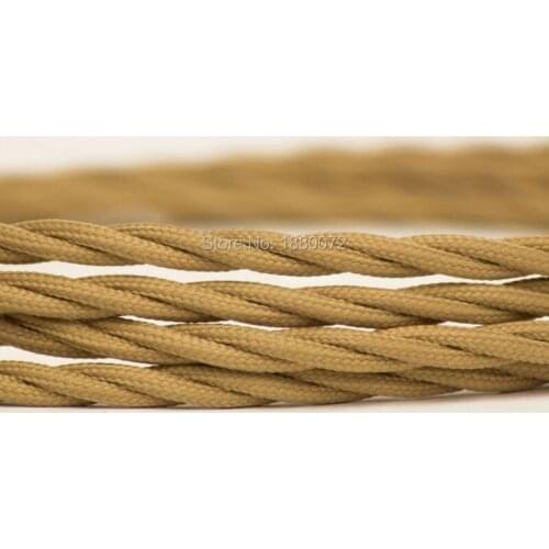 Fabric Electrical Wire vintage style pendant lamp cord decorative twisted cable