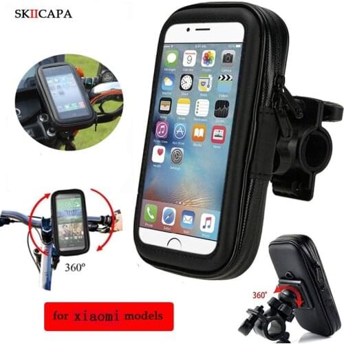 For xiaomi Poco X3 NFC 10 Ultra Waterproof Motorcycle Phone Holder Bike Mobile Support Bag for Redmi 9A 9C motorcycle Holder
