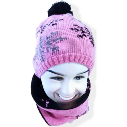 Spring Fashion Knit Hat Snowflake For Girls Baggy Beret Beanies Soft, Warm, Flexible