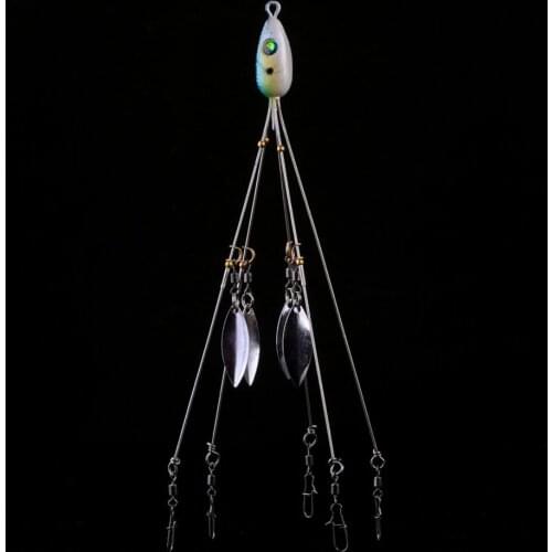 WALK FISH 1PCS Umbrella Fishing lure Rig 5 Arms Alabama Rig Head Swimming Bait Bass Fishing Group Lure Snap Swivel Spinner