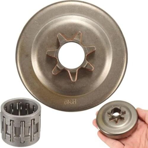 2pcs Replacement Chain Saws 7T Clutch Sprocket Needle Roller Bearing Set For Husqvarna 340 345 350 445 445E Garden Power Tool