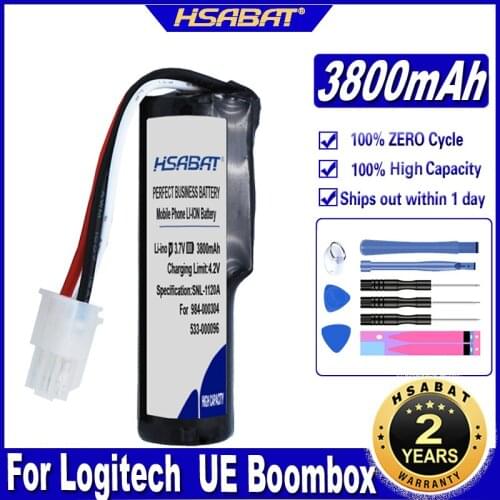 HSABAT 533-000096, DGYF001, GPRLO18SY002 3800mAh Speaker Battery for Logitech 984-000304, UE Boombox Batteries