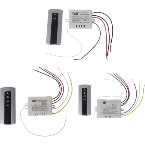 Wireless 1 Channel 2 Channel 3 Channel ON/OFF Lamp Remote Control Switch Receiver Transmitter#1 Dropshipping