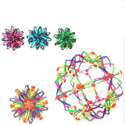 Hot 1pc Colorful Baby Throwing Ball Stretching Shrinking Ball Sphere Kindergarten Ring Stretch Expanding Ball Toys