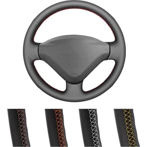 DIY Customized Car Steering Wheel Cover For Peugeot 207 Fiat Scudo Expert 2006-2016 Partner 2009-2018 Leather Steering Wrap