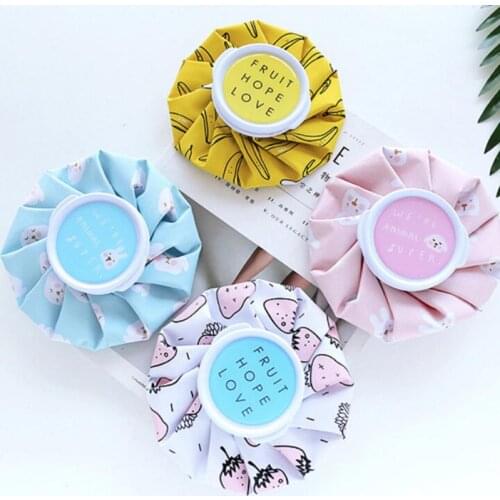 Hot Cold Multi-purpose Physiotherapy Bag Warm Water Bag White Strawberry Pattern Hot Water Bag Portable Handbag for Student