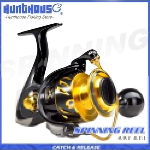 Hunthouse Spinning reel 11+1BB 35kgs drag power 5.1:1Gear Ratio Jigging Reel LSJ300-10000 Alloy reel