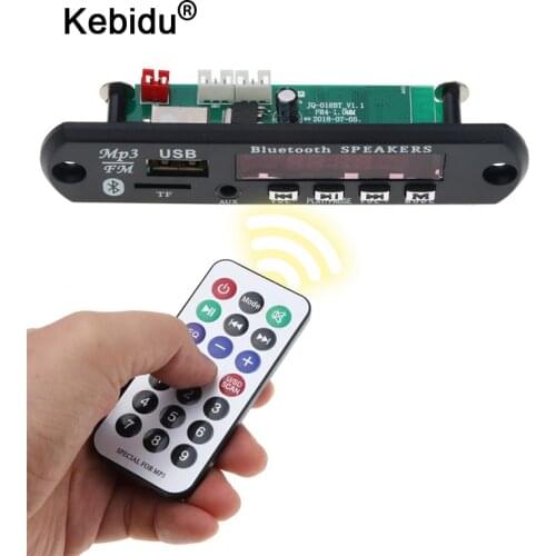 Kebidu 5-12V Wireless Bluetooth MP3 WMA Decoder Board Audio Module USB TF Radio For Car accessories High Quality