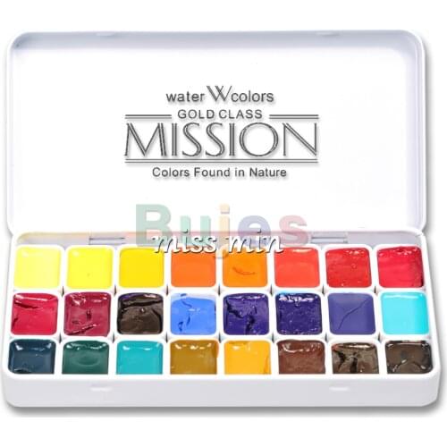 Korea Mijello Pure Plant Master Grade Gold 24 Colors 36 Watercolors ,0.8ml Package Watercolour Art Supplies,Pigment,Adults