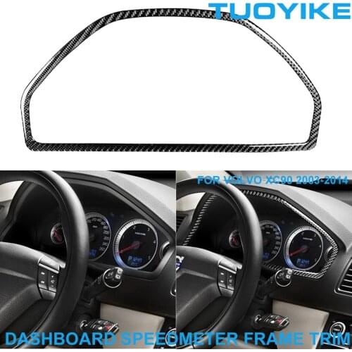 LHD RHD Car Styling Carbon Fiber Dashboard Speedmeter Decorative Surround Trim Cover Panel Sticker For VOLVO XC90 2003-2014