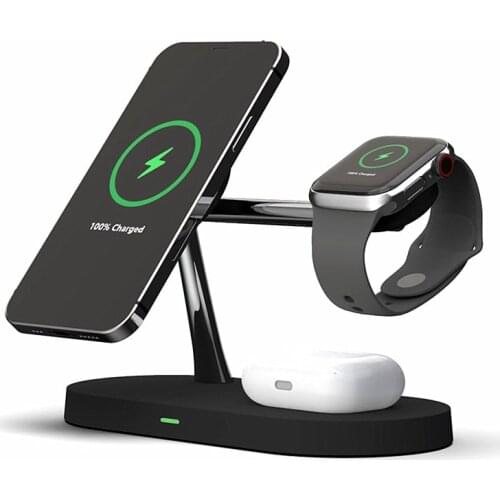 HOJIWI Multi Magnetic Wireless Charger 15W Fast Charging Station for Magsafe iPhone 12 pro Max Apple Watch Airpods pro DA02