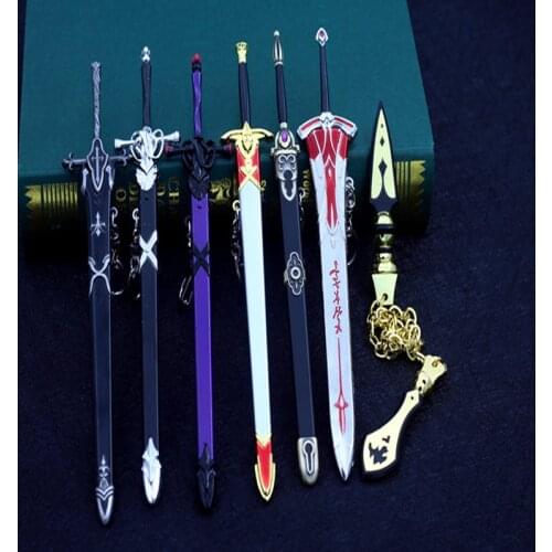 Alloy Sword Weapon Model Key Chain Animation Peripheral Game Cosplay Comic Exhibition Metal Sword Model Decoration Gift