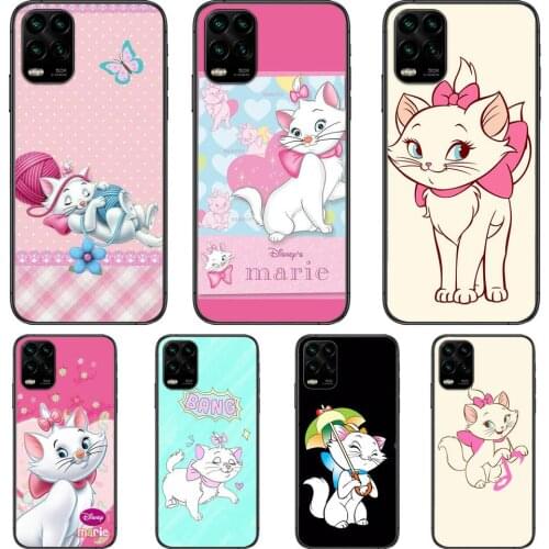 Soft Marie Cat cartoon Phone Case For XiaoMi Redmi Note 11 10 9S 8 7 6 5 A Pro T Y1 Anime Black Cover Silicone Back Pre style co