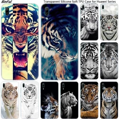 Hot Animal tiger Soft Silicone Phone Case for Huawei Mate 10 20 Lite Pro Enjoy 9S Y9 Y7 Y6 Y5 2019 2018 Pro 2017 Fashion Cover