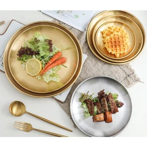 5pcs Dinnerware Set 18/10 Stainless Steel Tableware Set Knife Fork Spoon with Dinner Plates Dishwasher Safe Cutlery Set