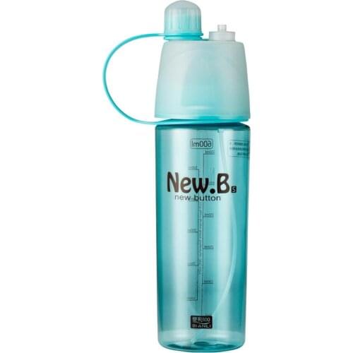 Hecef Plastic Water Bottle, Sport Portable Drinking and Spraying Misting Bottle, Large Capacity Sports Cup for Outdoor, Gym, Hik