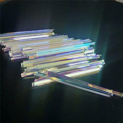 15PCS 72mm Long Defective Optical Glass Prism DIY Decoration Rainbow Light Experient Parts Prisma