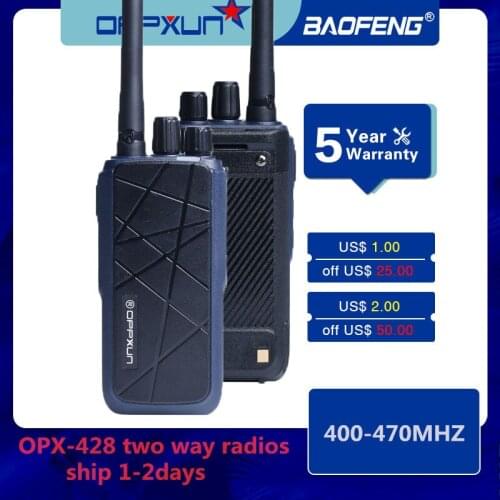 OPPXUN 428 walkie-talkie 400-480MHz 10W FM transceiver ham radio antenna high frequency two-way radio remote radio