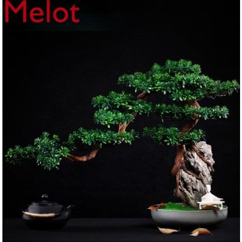 Root Carving Crafts Artificial Greeting Pine Tree Bouldering Office Desk Surface Panel Bonsai Decoration