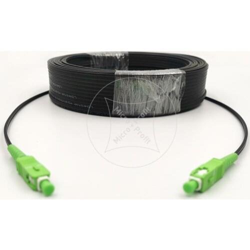 SC/APC-SC/APC Outdoor Drop Cable SC APC Singlemode SM Simplex FTTH Drop Patch Cable Singlemode Fiber Optic Jumper Cable 10M-50M